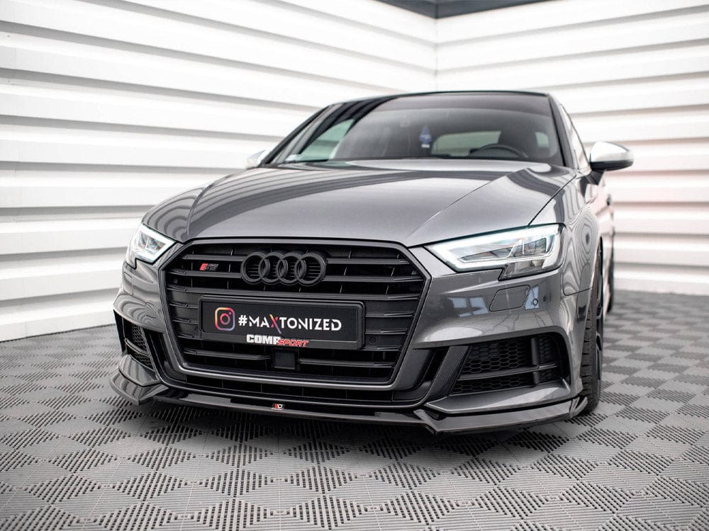 Maxton Design Front Splitter V.3 Audi S3 / A3 S-Line Sportback 8V Facelift Maxton Design SR