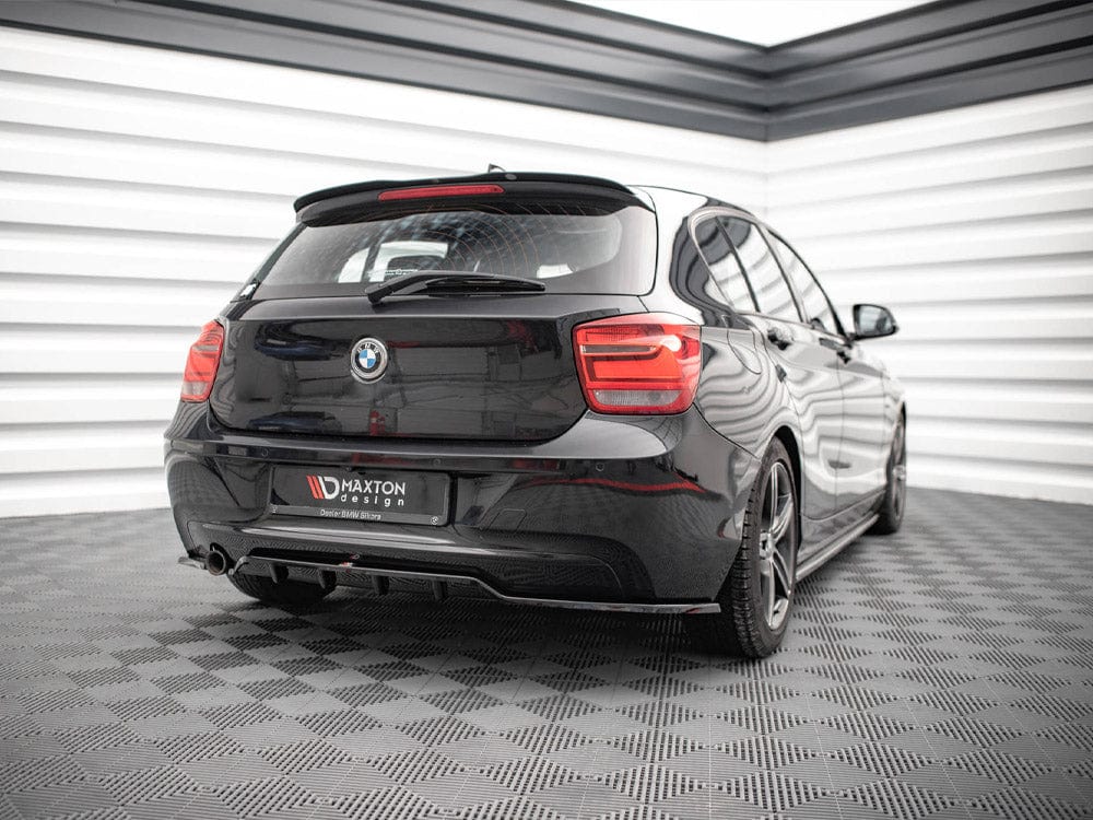 Maxton Design Gloss Black Central Rear Splitter (Vertical Bars) BMW 1 F20 Maxton Design SR