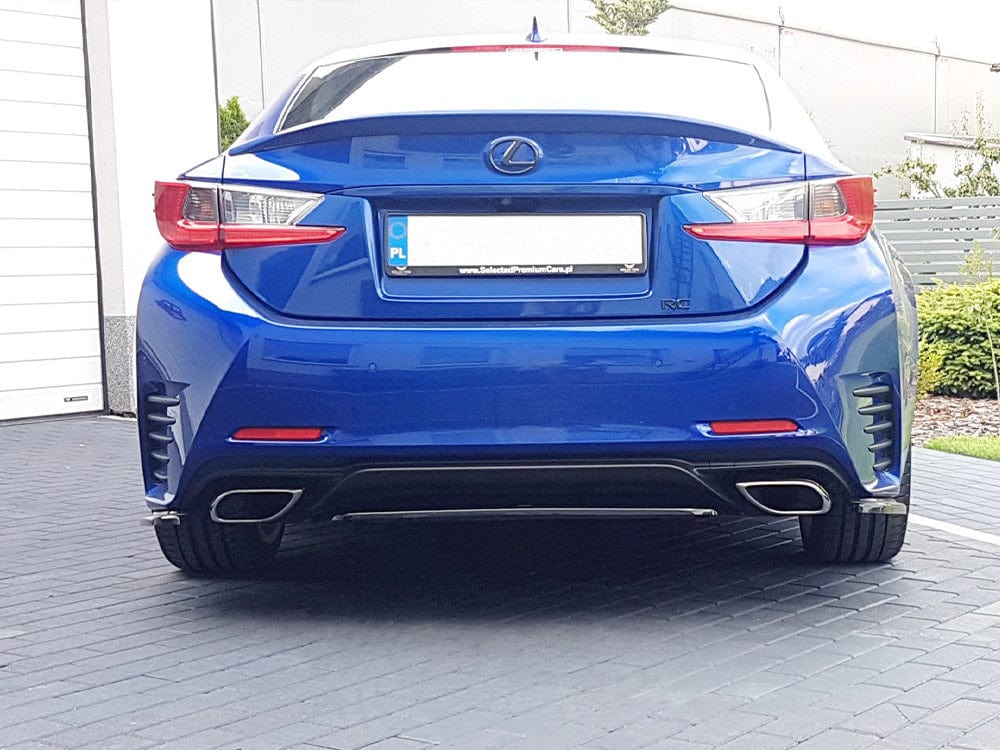 Maxton Design Gloss Black Central Rear Splitter (Without Vertical Bars) Lexus RC 2014-UP Maxton Design SR