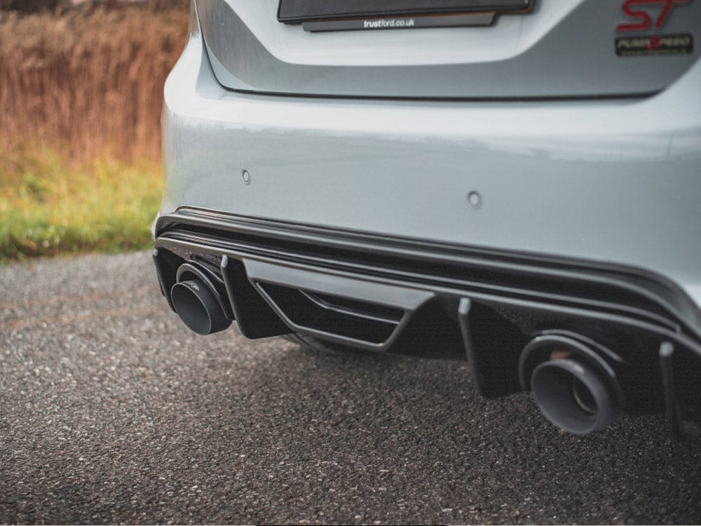 Maxton Design Gloss Black / Cerakote Black Trims Rear Diffuser + Milltek Gpf/opf BACK Exhaust System - Ford Fiesta MK8 ST &amp; MK8.5 ST 2018-2022 Maxton Design SR