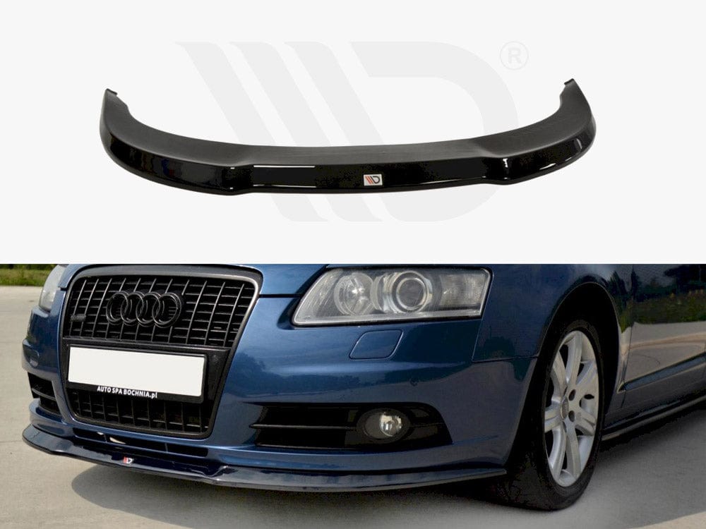 Maxton Design Gloss Black Front Splitter Audi A6 C6 S-line Pre-facelift 2004-2008 Maxton Design SR