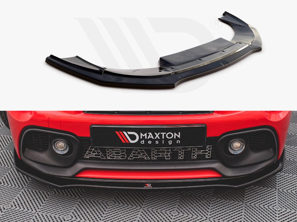 Maxton Design Gloss Black Front Splitter Fiat 500 Abarth MK1 Facelift 2016-UP Maxton Design SR