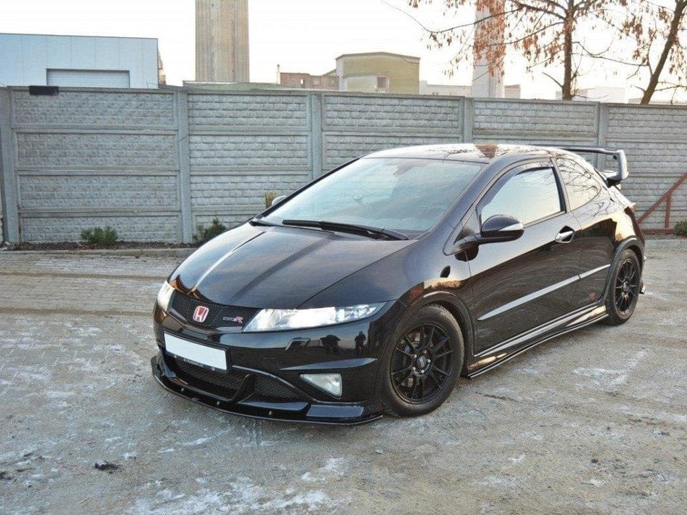 Maxton Design Gloss Black Front Splitter Honda Civic VIII Type R GP 2007-2010 Maxton Design SR