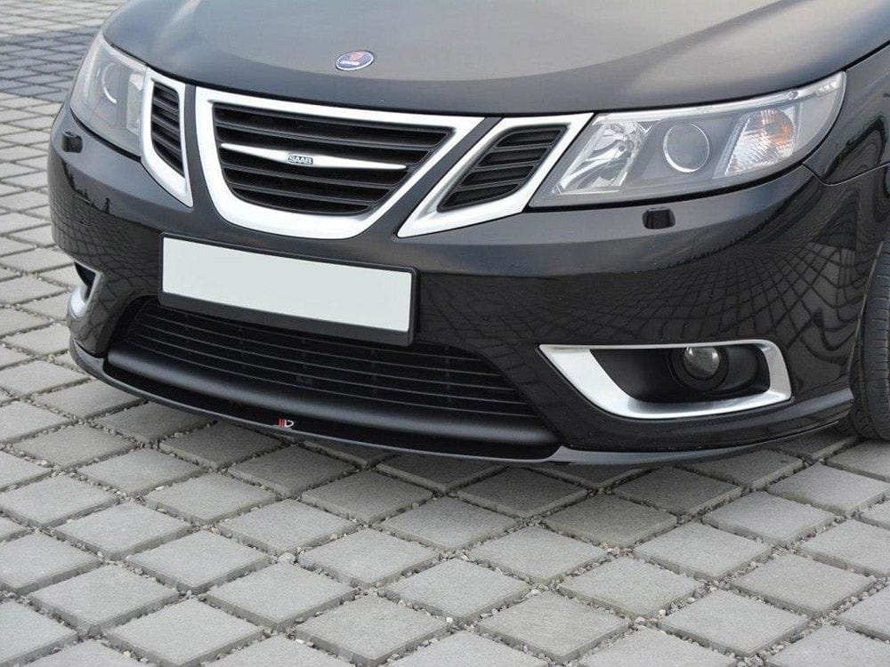 Maxton Design Gloss Black Front Splitter SAAB 9-3 AERO MK2 Facelift 2007-2011 Maxton Design SR
