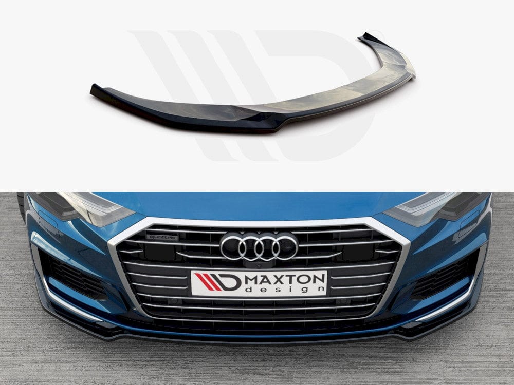 Maxton Design Gloss Black Front Splitter V.1 Audi A6 S-Line / S6 C8 Maxton Design SR