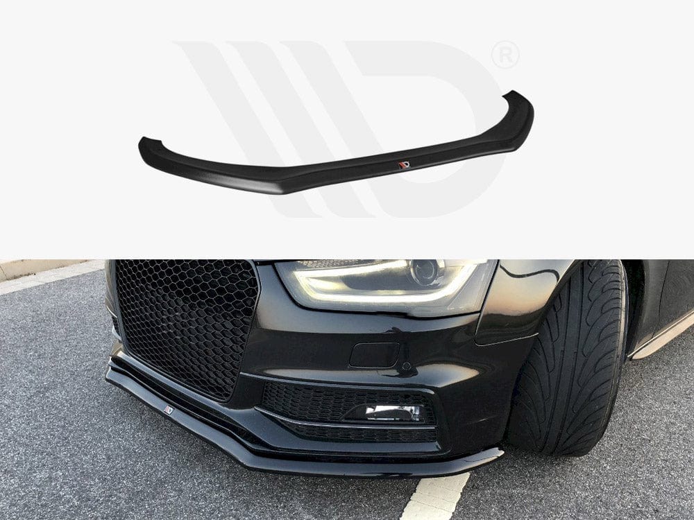 Maxton Design Gloss Black Front Splitter V.1 Audi S4 / A4 S-Line B8 FL Maxton Design SR
