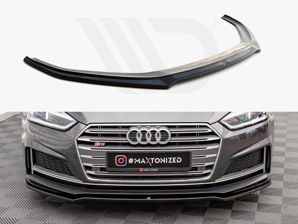 Maxton Design Gloss Black Front Splitter V.1 Audi S5 / A5 S-line F5 Coupe / Sportback 2016- Maxton Design SR