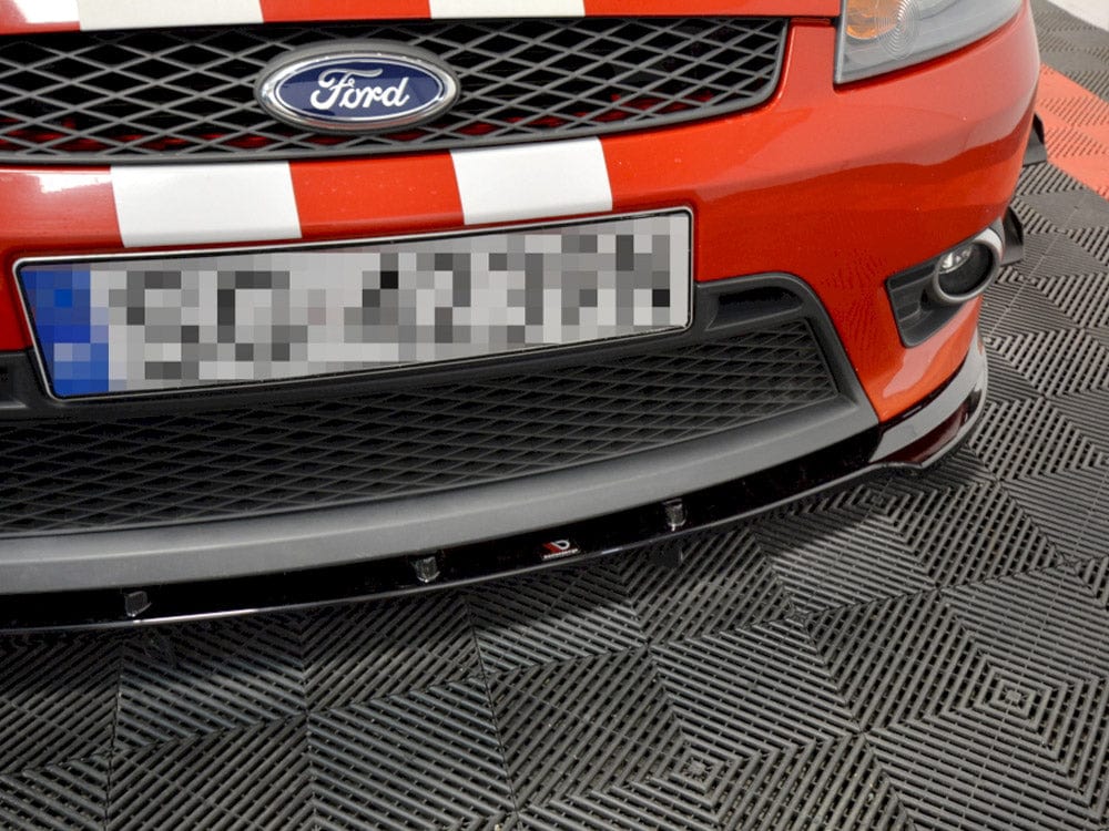 Maxton Design Gloss Black Front Splitter V.1 Ford Fiesta MK 6 St/zetec S 2004-2007 Maxton Design SR