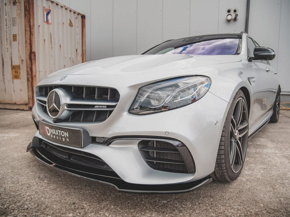 Maxton Design Gloss Black Front Splitter V.1 Mercedes E63 AMG Estate / Saloon S213 / W213 Maxton Design SR