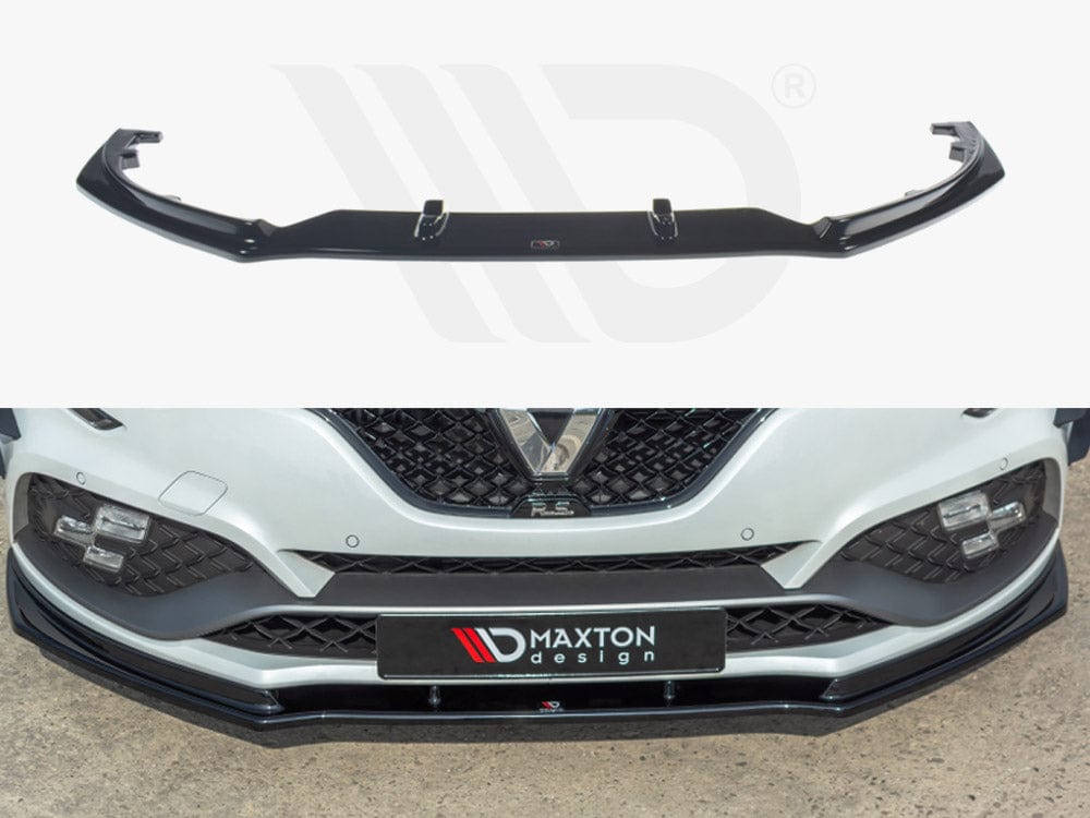 Maxton Design Gloss Black Front Splitter V.1 Renault Megane MK4 RS 2018-2020 Maxton Design SR