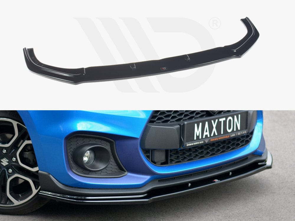 Maxton Design Gloss Black Front Splitter V.1 Suzuki Swift 6 Sport 2018- Maxton Design SR
