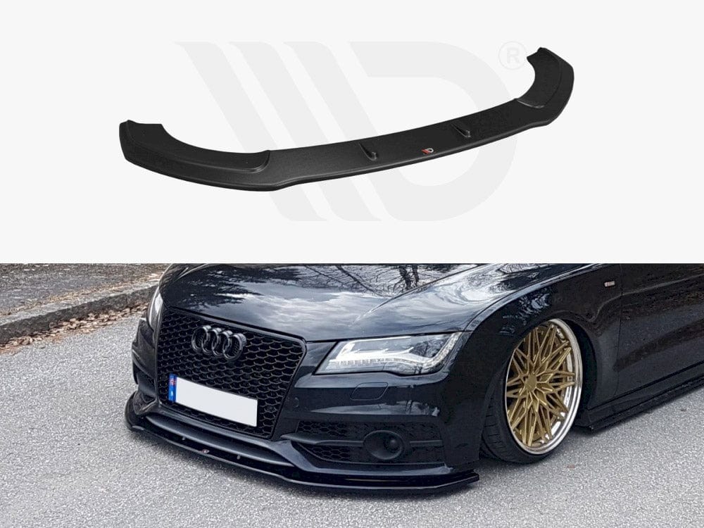 Maxton Design Gloss Black Front Splitter V.2 Audi S7 / A7 S-line C7 2010-2014 Maxton Design SR