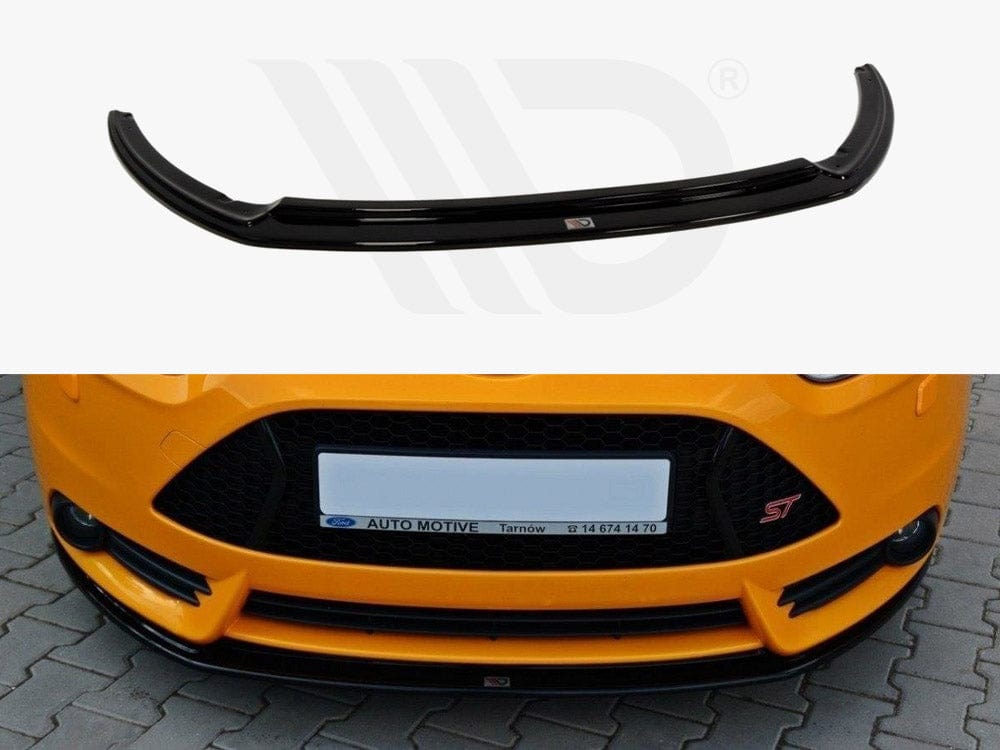Maxton Design Gloss Black Front Splitter V.2 Ford Focus MK3 ST Preface Model Maxton Design SR