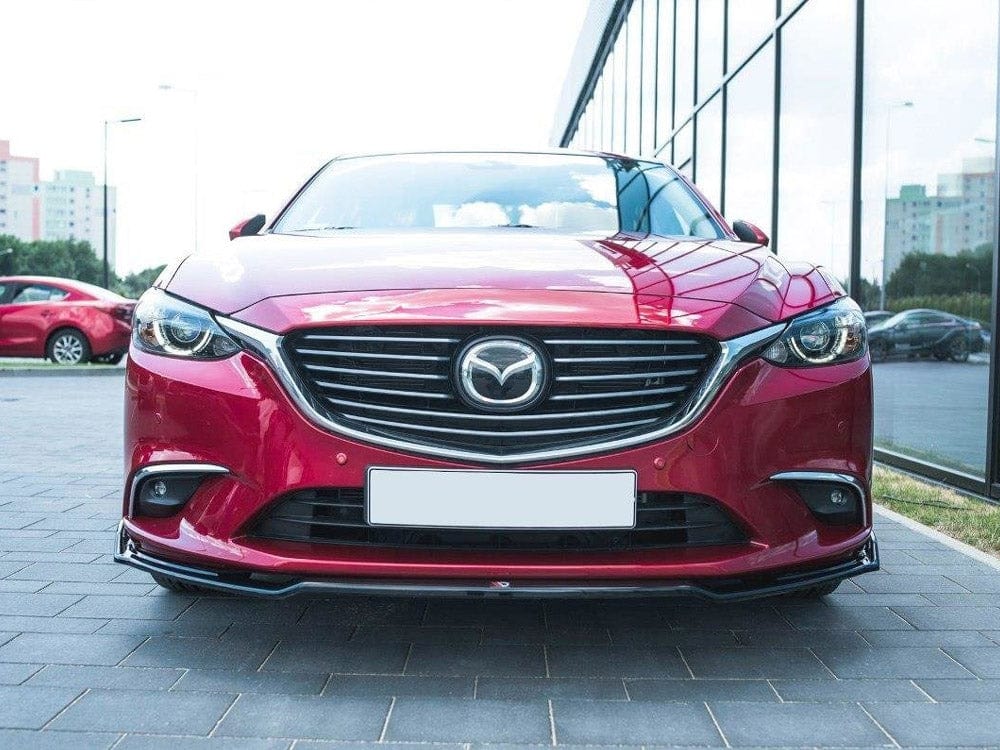Maxton Design Gloss Black Front Splitter V.2 Mazda 6 GJ (MK3) Facelift 2014-2017 Maxton Design SR
