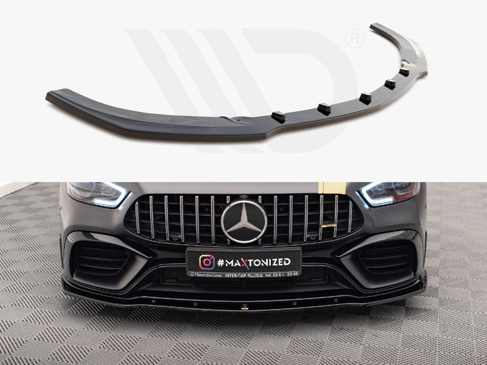 Maxton Design Gloss Black Front Splitter V.2 Mercedes AMG GT 63S 4-door Coupe Aero Maxton Design SR