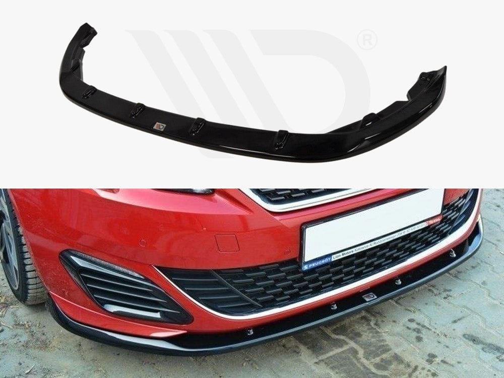 Maxton Design Gloss Black Front Splitter V.2 Peugeot 308 II GTI Maxton Design SR