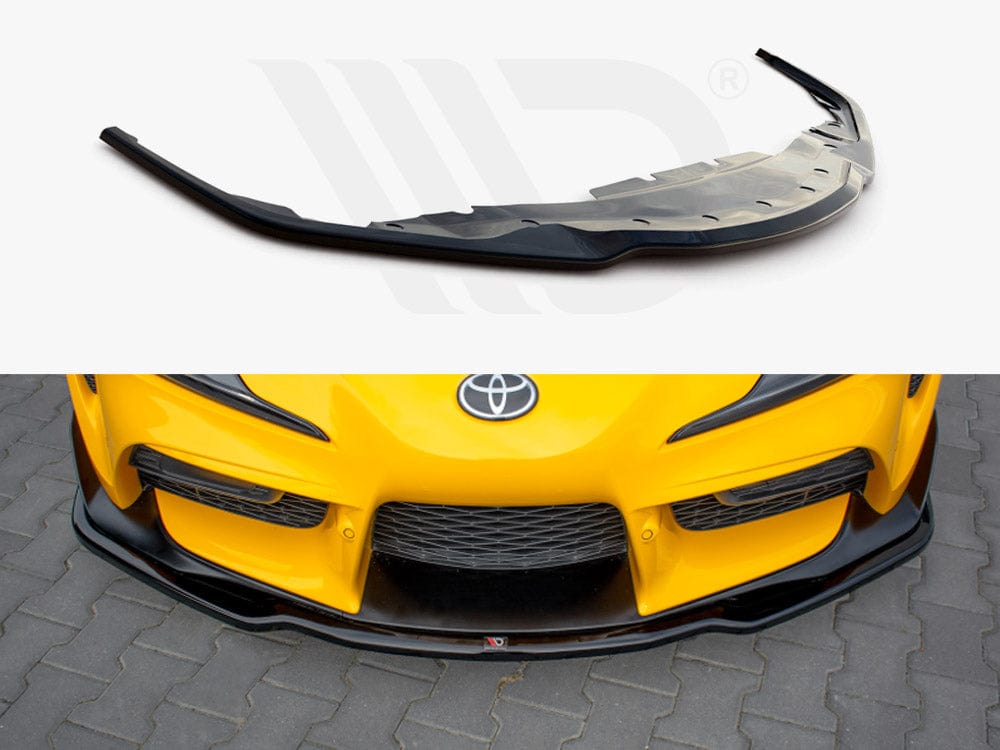 Maxton Design Gloss Black Front Splitter V.2 Toyota Supra MK5 2019- Maxton Design SR