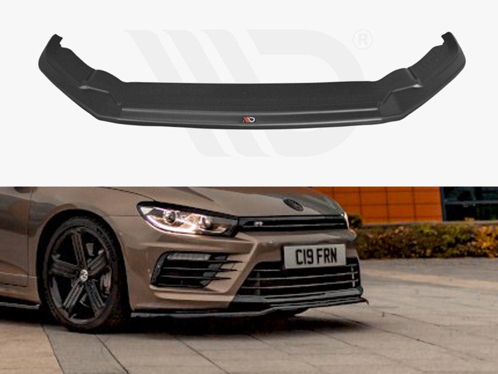 Maxton Design Gloss Black Front Splitter V.2 Volkswagen Scirocco MK3 R Facelift 2014-2017 Maxton Design SR