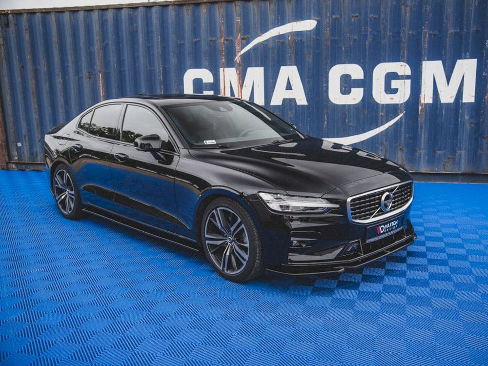 Maxton Design Gloss Black Front Splitter V.2 Volvo S60/V60 R-design MK3 2018- Maxton Design SR