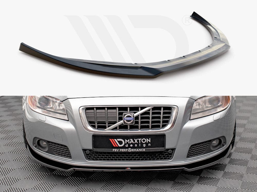 Maxton Design Gloss Black Front Splitter V.2 Volvo V70 MK3 2007-2013 Maxton Design SR
