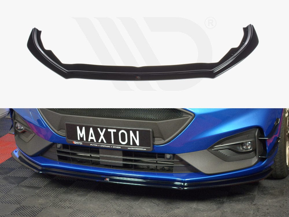 Maxton Design Gloss Black Front Splitter V.4 Ford Focus Mk4 ST / ST-Line Maxton Design SR