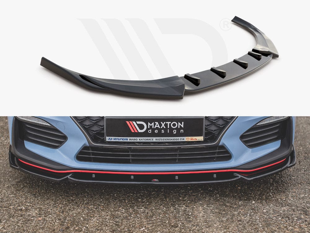 Maxton Design Gloss Black Front Splitter V.5 Hyundai I30 N MK3 Hatchback/ Fastback 2017-2020 Maxton Design SR