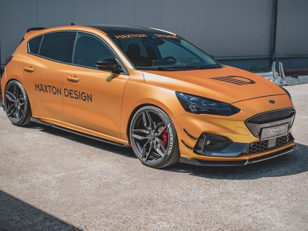 Maxton Design Gloss Black Front Splitter V.7 Ford Focus Mk4 ST / ST-Line Maxton Design SR