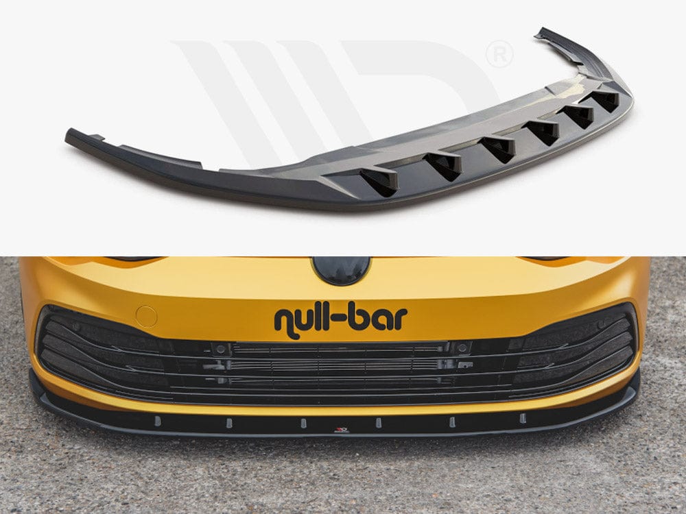 Maxton Design Gloss Black Front Splitter V1 VW Golf MK8 2020- Maxton Design SR