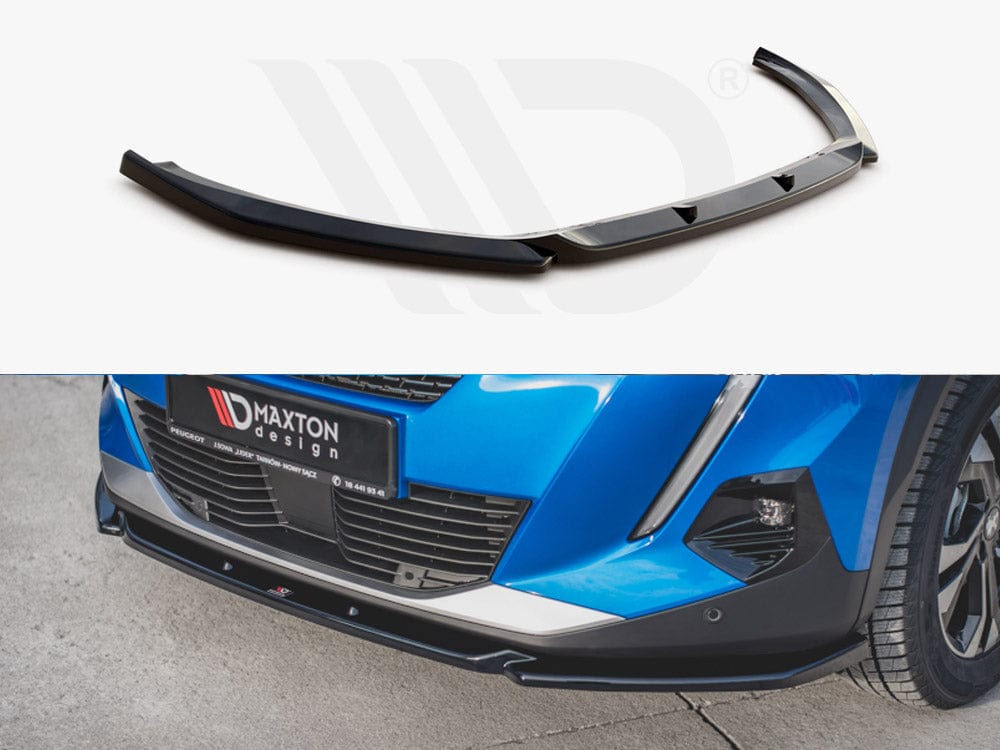 Maxton Design Gloss Black Front Splitter V2 Peugeot 2008 MK2 2019- Maxton Design SR