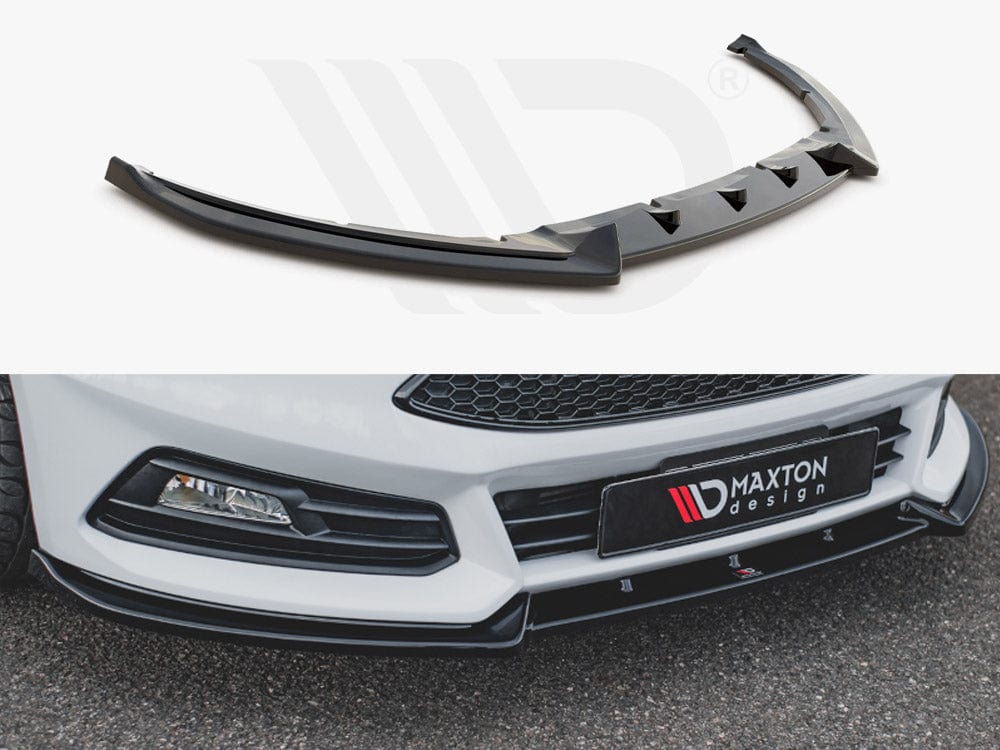 Maxton Design Gloss Black Front Splitter V4 Ford Focus ST MK3 Facelift 2015-2018 Maxton Design SR