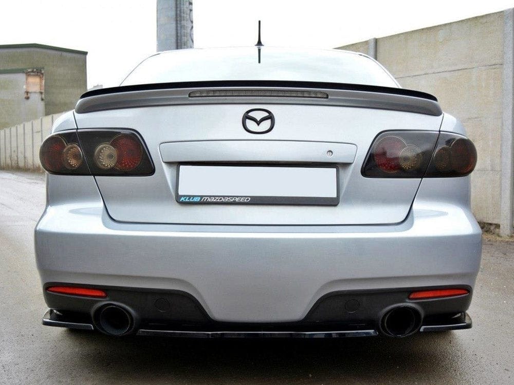 Maxton Design Gloss Black / No Central Rear Splitter Mazda 6 MK1 MPS 2006-2007 Maxton Design SR