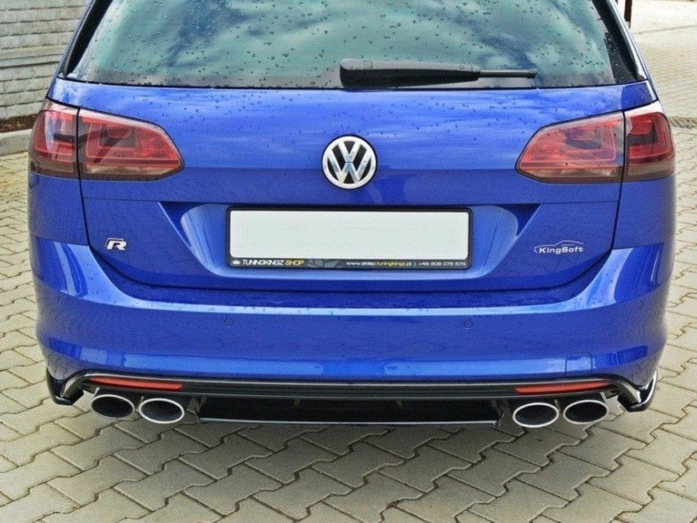 Maxton Design Gloss Black / No Central Rear Splitter VW Golf MK7 R Estate (Without A Vertical BAR) 2013-2016 Maxton Design SR