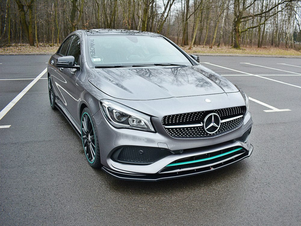 Maxton Design Gloss Black / No Front Splitter V.1 Mercedes-benz CLA C117 Amg-line Facelift 2017-UP Maxton Design SR