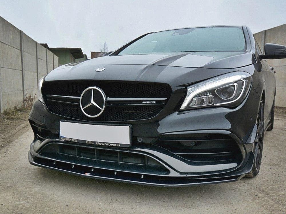 Maxton Design Gloss Black / No Front Splitter V.1 Mercedes CLA 45 AMG C117 (Facelift) 2017-UP Maxton Design SR