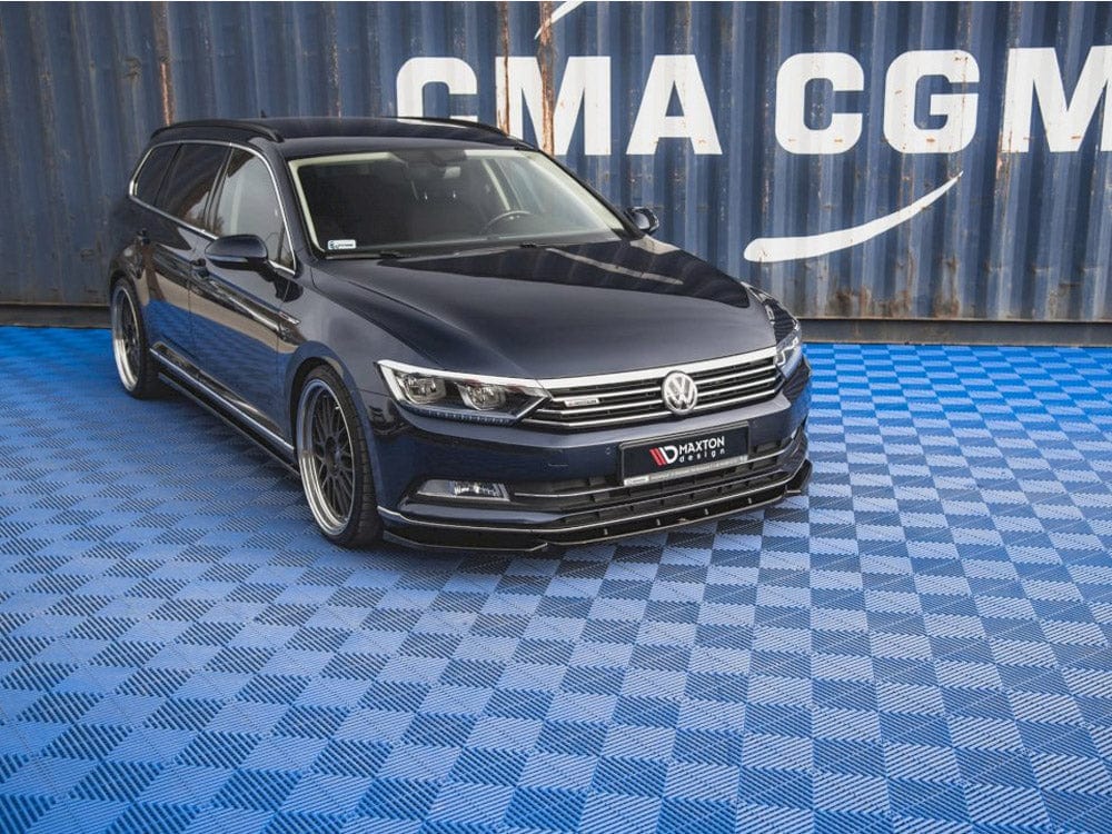 Maxton Design Gloss Black / No Front Splitter V.1 VW Passat B8 2014-2019 Maxton Design SR