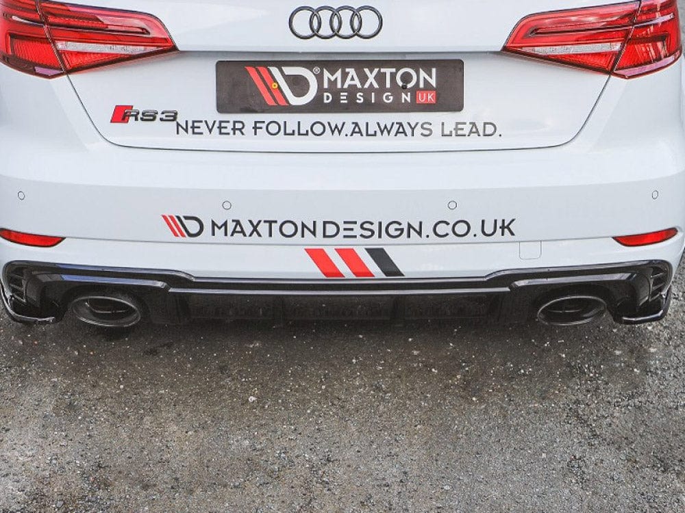 Maxton Design Gloss Black / No Rear Side Splitters Audi RS3 8V Facelift Sportback 2017-2020 Maxton Design SR