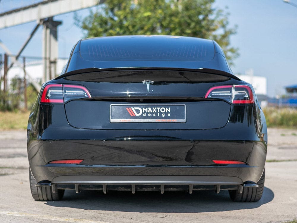 Maxton Design Gloss Black / No Rear Side Splitters Tesla Model 3 2017- Maxton Design SR