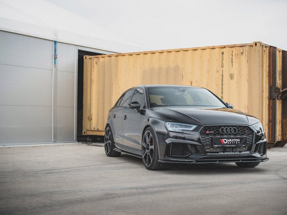 Maxton Design Gloss Black / No Side Skirts Diffusers V.2 Audi RS3 8V Sportback Facelift 2017-UP Maxton Design SR