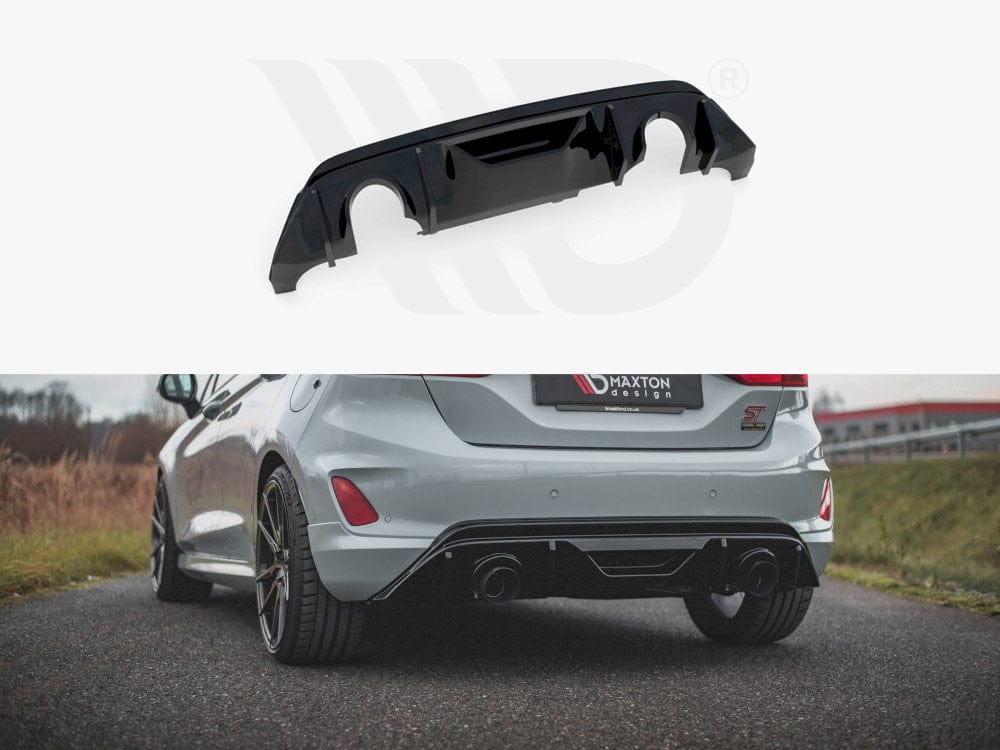Maxton Design Gloss Black / Polished Trims Rear Diffuser + Milltek Gpf/opf BACK Exhaust System - Ford Fiesta MK8 ST &amp; MK8.5 ST 2018-2022 Maxton Design SR