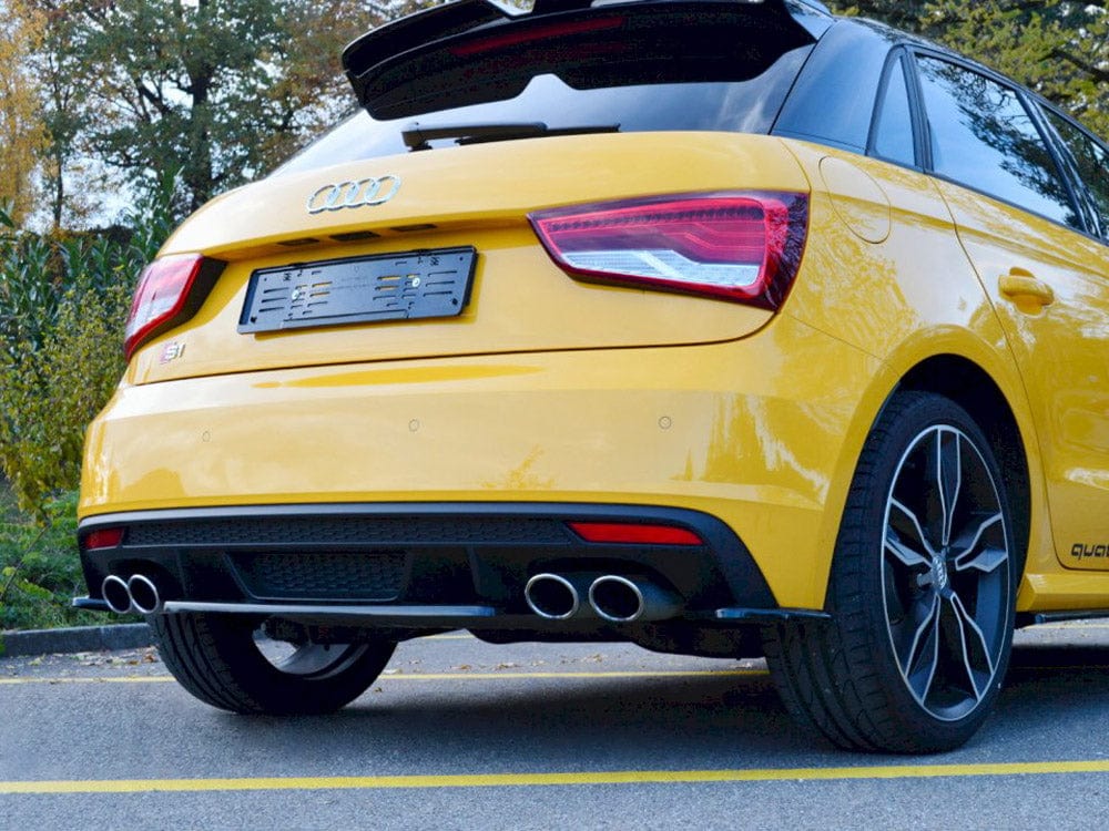 Maxton Design Gloss Black Rear Central Splitter Audi S1 Mk1 2014-2018 Maxton Design SR