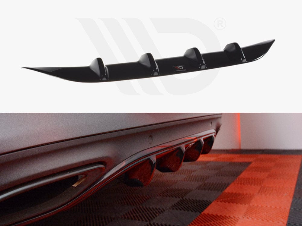 Maxton Design Gloss Black Rear Diffuser Mercedes C-Class W205 Coupe AMG-Line 2015-2018 Maxton Design SR