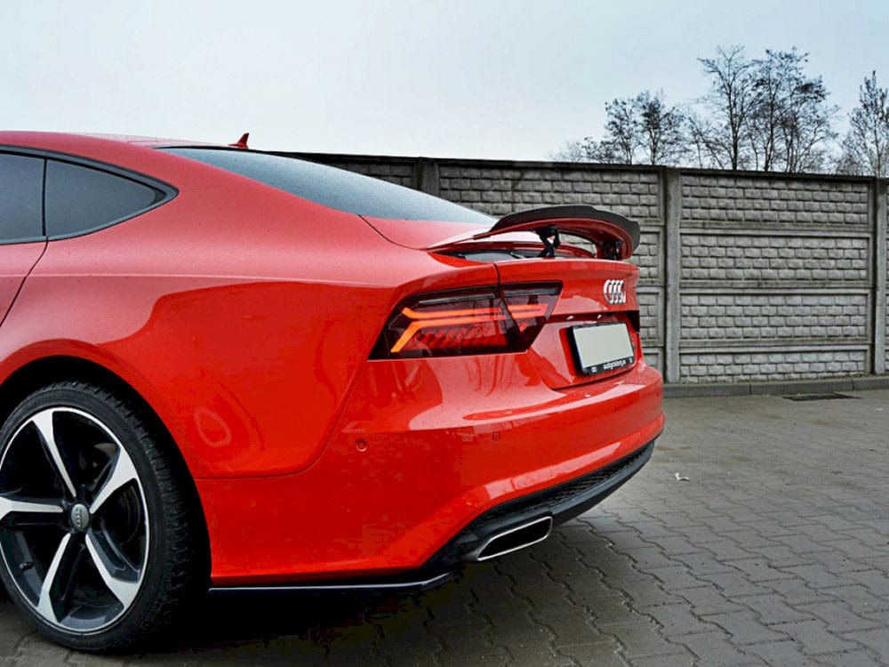 Maxton Design Gloss Black Rear Side Splitters Audi A7 S-line (Facelift) 2014-2018 Maxton Design SR