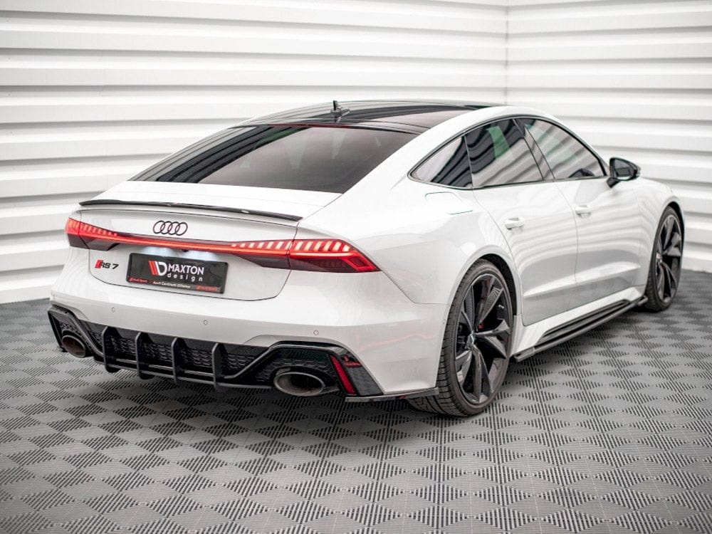 Maxton Design Gloss Black Rear Side Splitters Audi RS6 C8 / RS7 C8 2019- Maxton Design SR