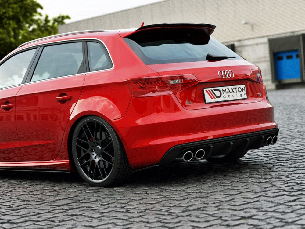 Maxton Design Gloss Black Rear Side Splitters Audi S3 / A3 S-Line 8V Hatchback / Sportback Maxton Design SR