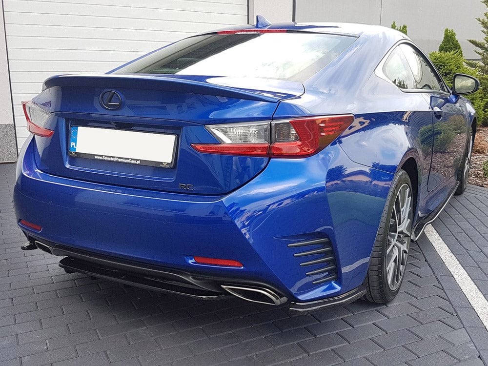 Maxton Design Gloss Black Rear Side Splitters Lexus RC 2014-UP Maxton Design SR