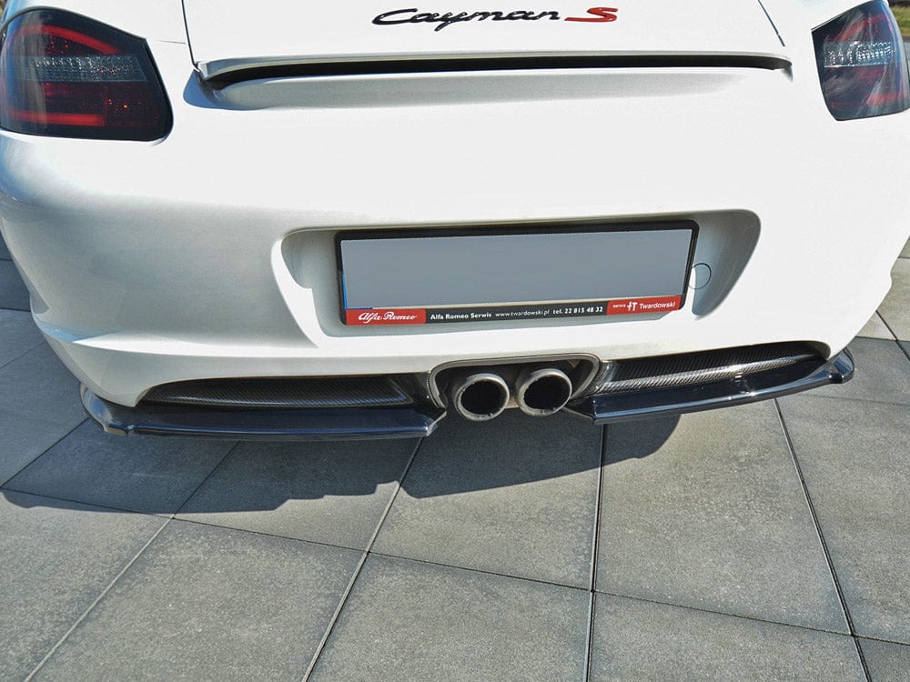 Maxton Design Gloss Black Rear Side Splitters Porsche Cayman S 987C 2006-2009 Maxton Design SR