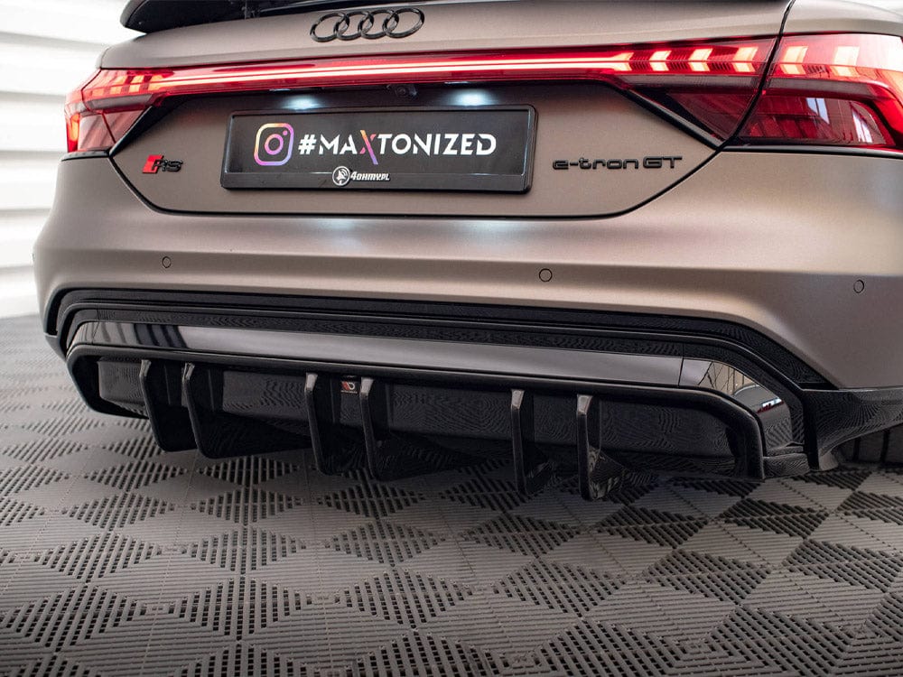 Maxton Design Gloss Black Rear Valance Audi e-Tron GT / RS GT Mk1 Maxton Design SR