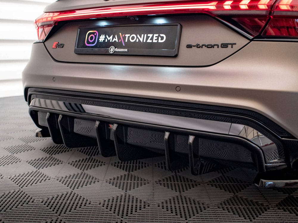 Maxton Design Gloss Black Rear Valance Audi e-Tron GT / RS GT Mk1 Maxton Design SR