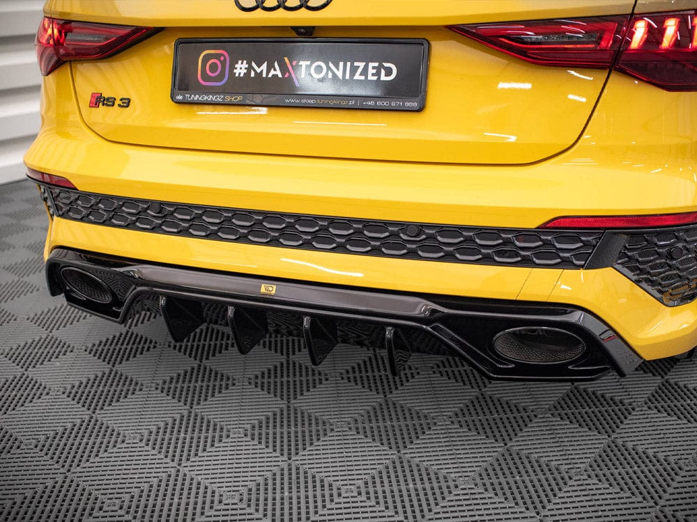 Maxton Design Gloss Black Rear Valance Audi RS3 8Y 2020- Maxton Design SR