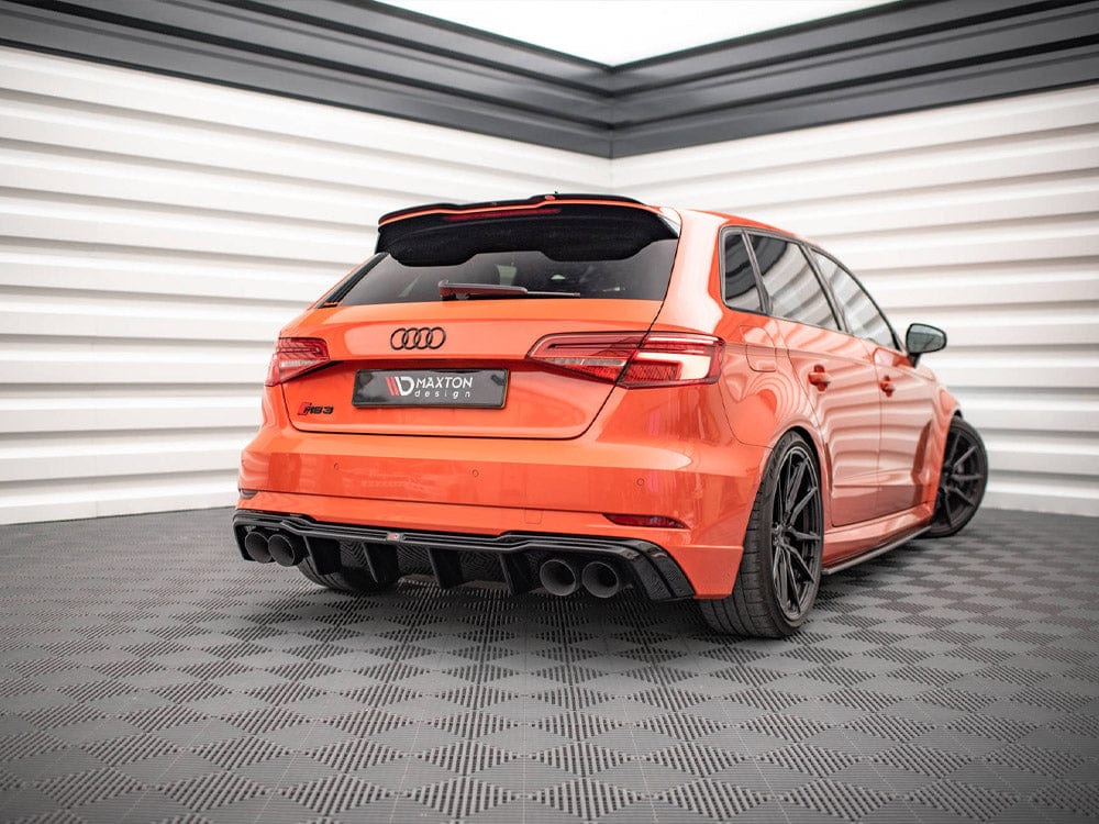 Maxton Design Gloss Black Rear Valance V.2 Audi RS3 Sportback 8V Facelift Maxton Design SR